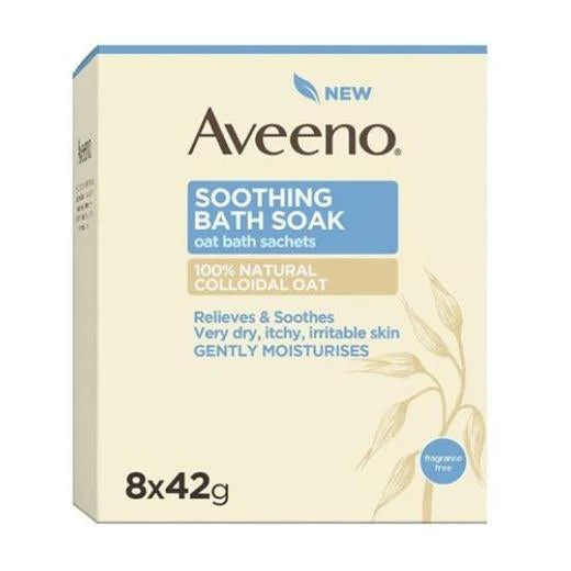 AVEENO SOOTHING OAT BATH SACHETS 8PK