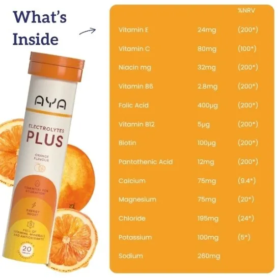AYA Electrolyte Orange 20 Effervescent Tablets - Image 4