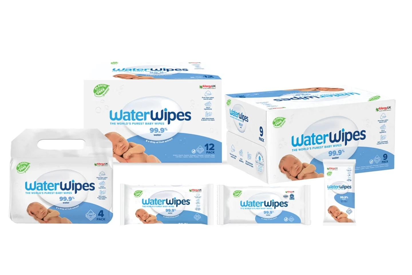 WaterWipes Original Baby Wipes Box (12 packs in a box) - Image 2