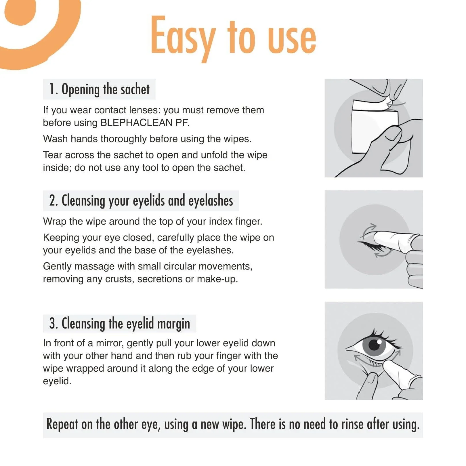 Blephaclean Eyelid Wipes - 20 - Image 4