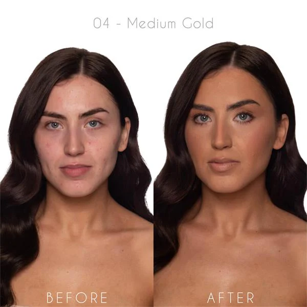 BPERFECT MRS GLAM POWDER FOUNDATION 04 MEDIUM GOLD - Image 3