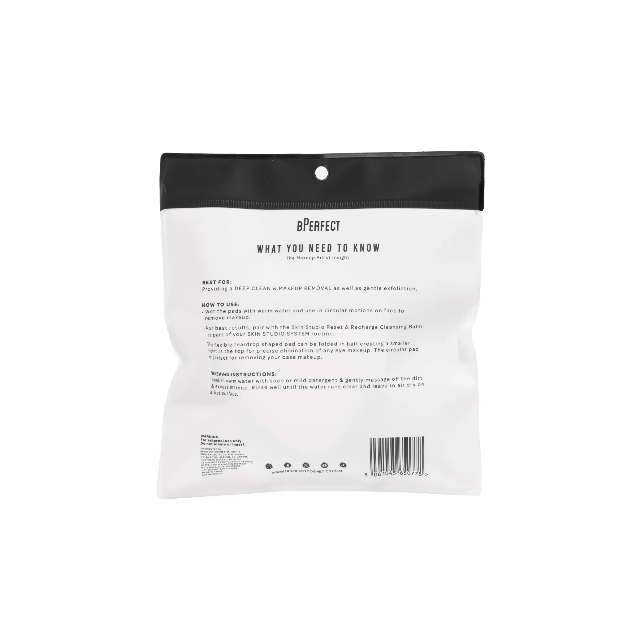 BPERFECT Skin Studio Reusable Face & Eye Cleansing Pads - Image 2