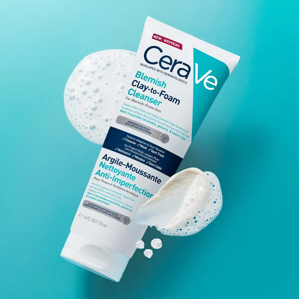 CeraVe Blemish Clay To Foam Cleanser 118ml - Image 3