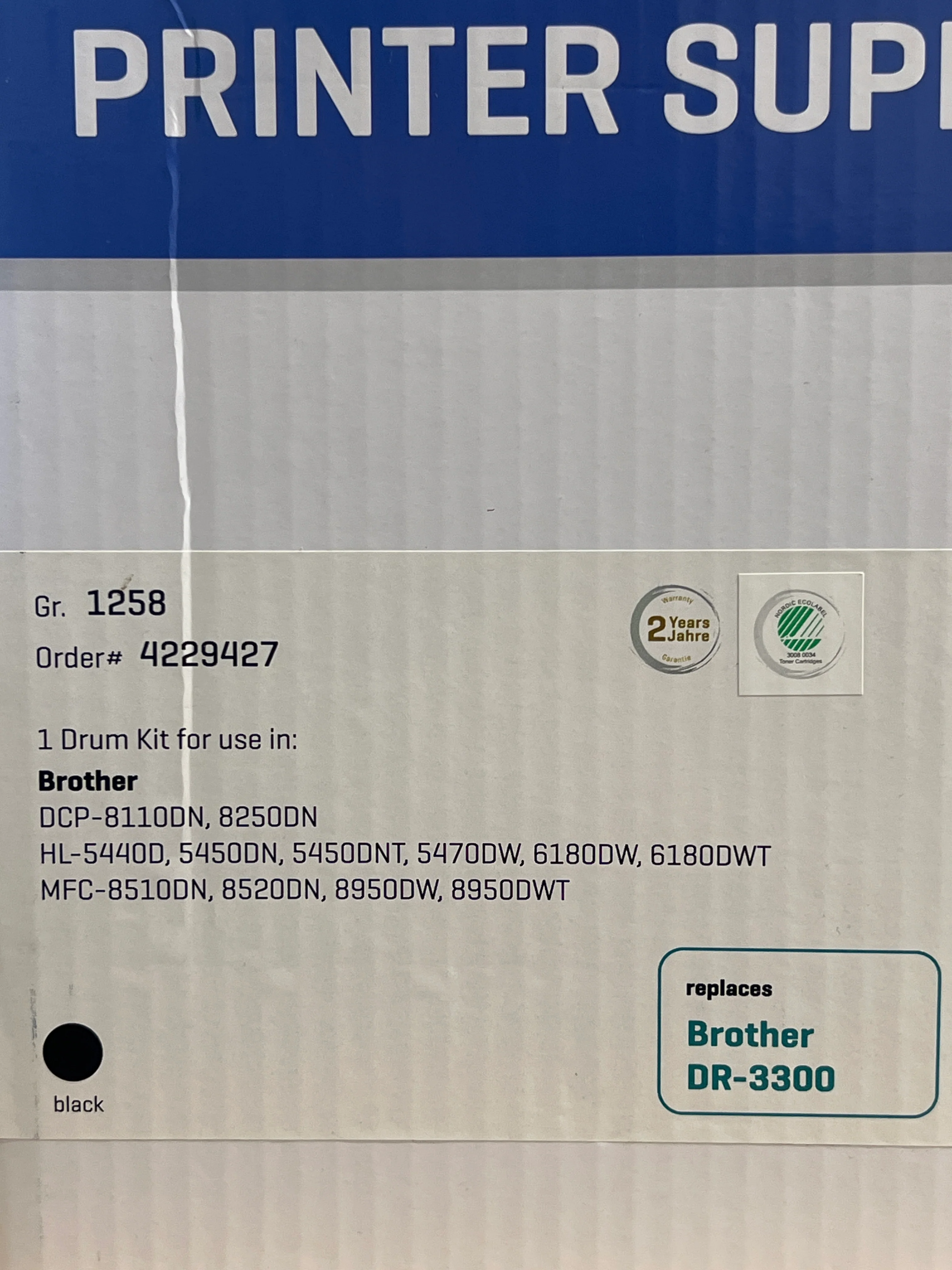 Brother Printer Drum: 3300 for 8110DN