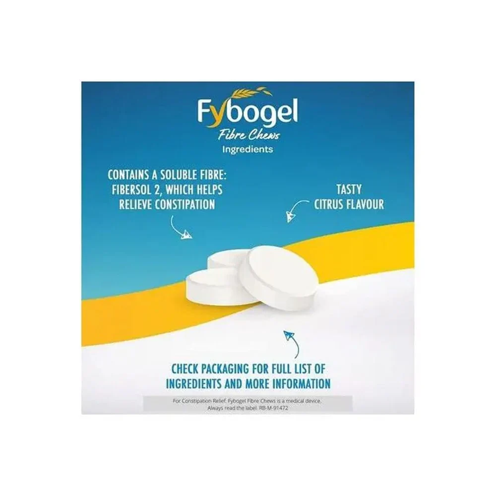 Fybogel Fibre Chews Citrus Flavour 30 Tablets - Image 3