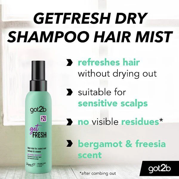 Got2b Get Fresh Dry Shampoo Hair Mist 150ml - Image 2