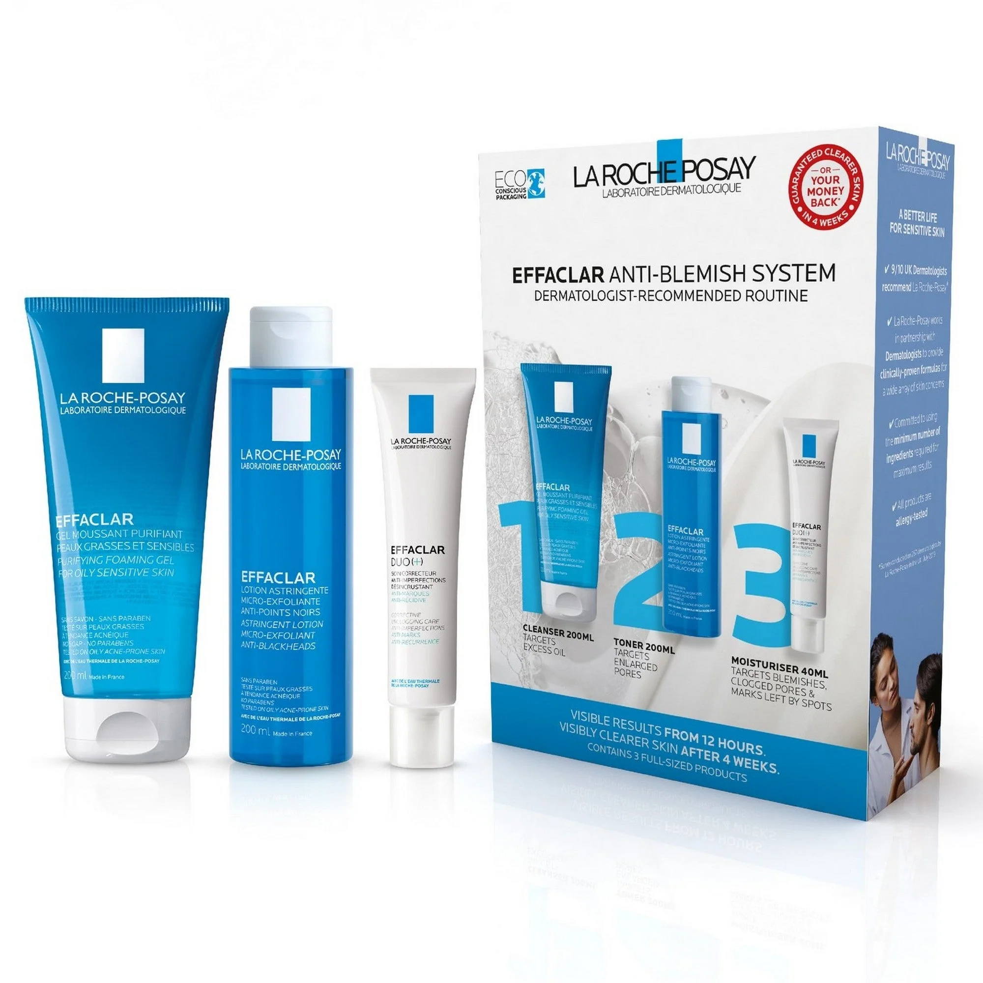 La Roche-Posay Effaclar Anti-Blemish System - Acne Treatment Kit - Image 2