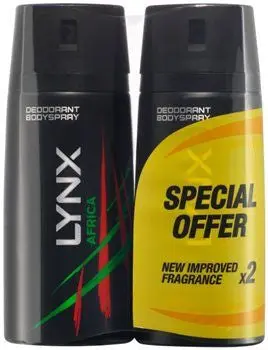 LYNX AFRICA DEODORANT 2PK