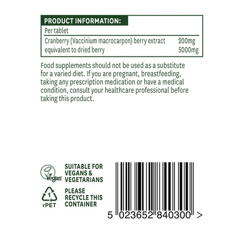 Natures  Aid Cranberry  200MG 30pk - Image 3