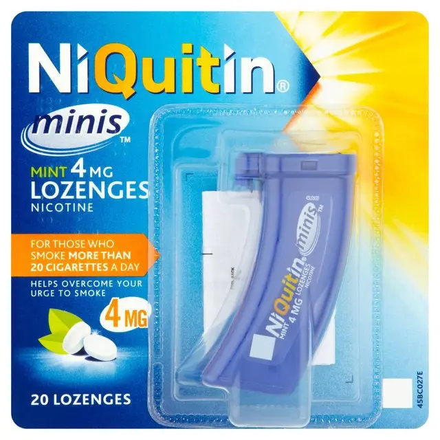 Niquitin  Mini 4mg Mint  Lozengers 20pk