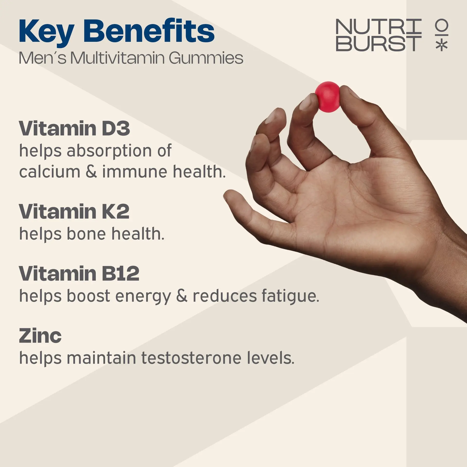 Nutriburst Men's Multivitamin (60 Gummies) - Image 2