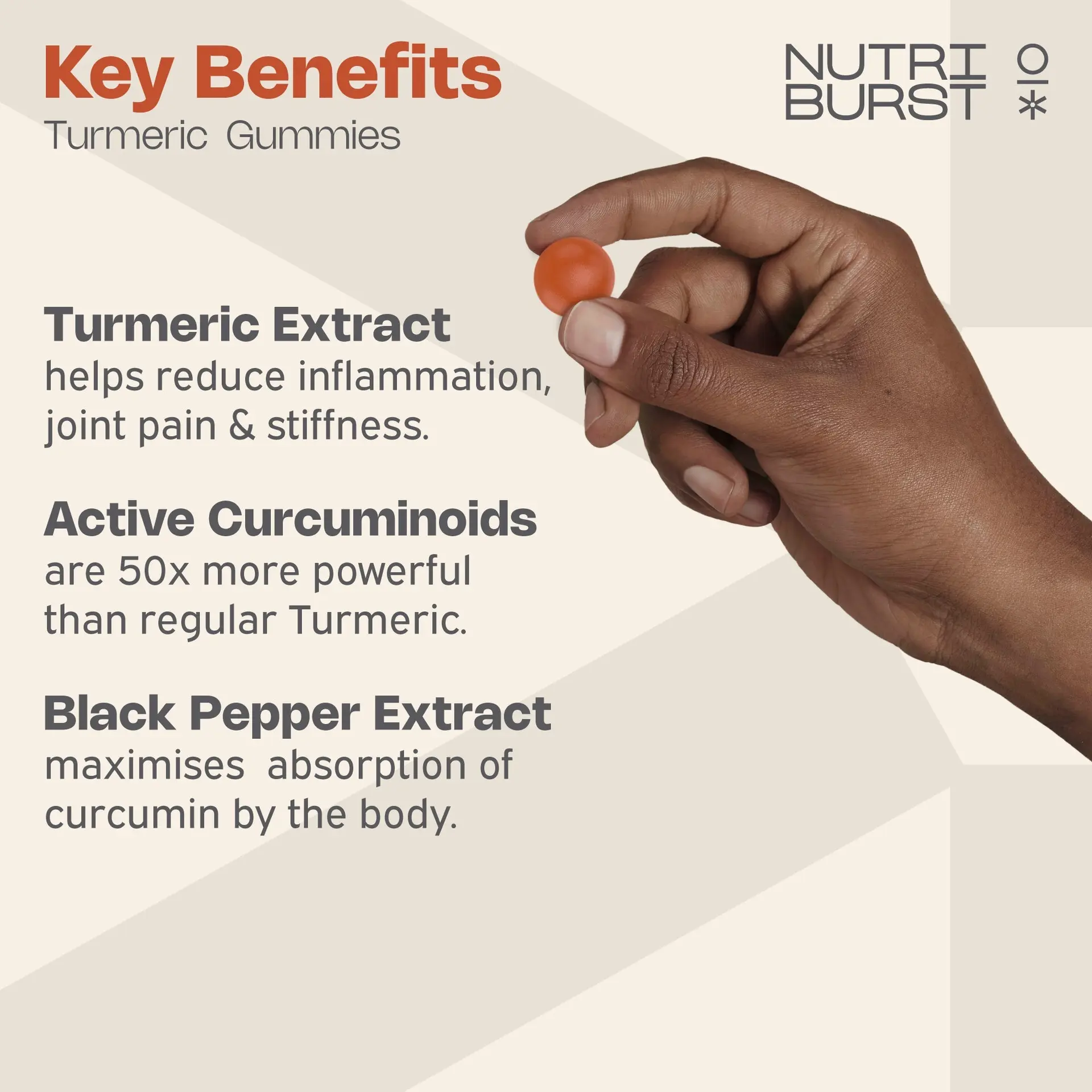 Nutriburst Turmeric 3000mg 60 Gummies - Image 2