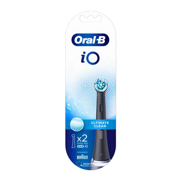 Oral B iO Ultimate Clean Refill Heads 2 Pack -Black - Image 2