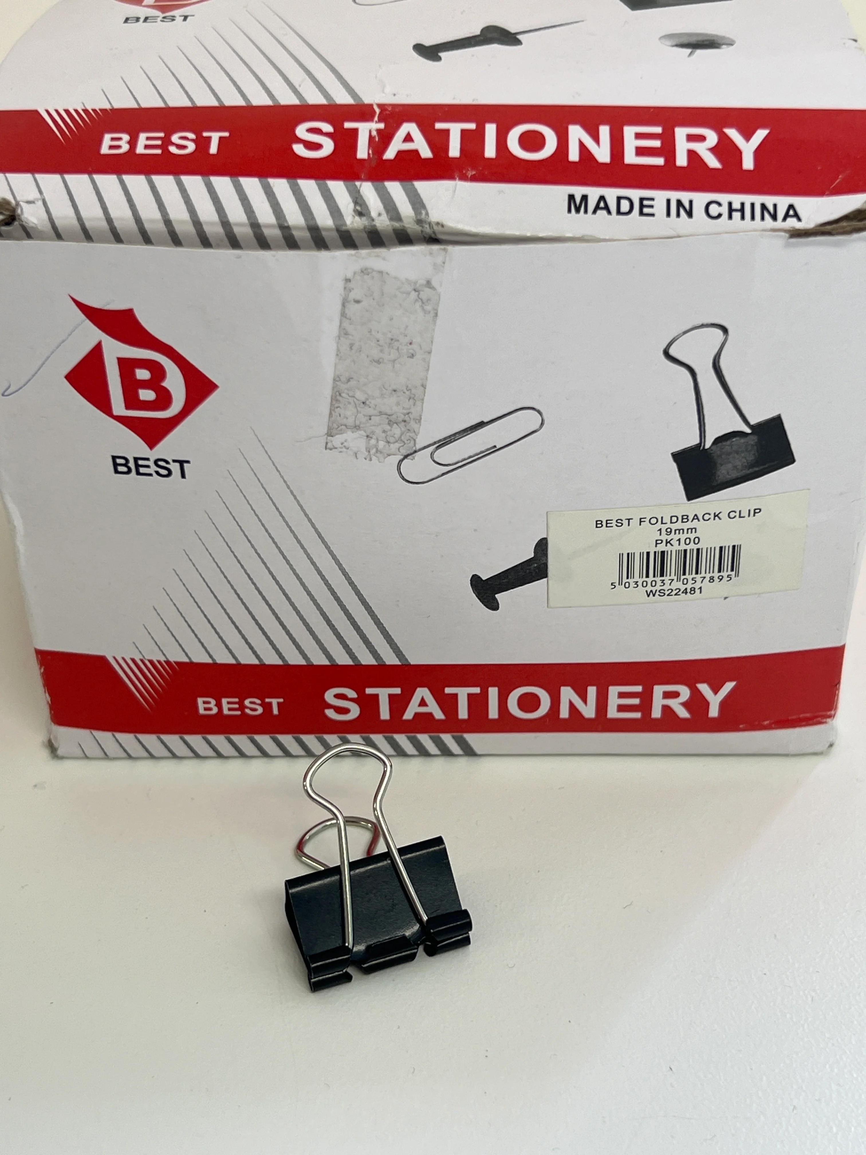 Foldback Clips 100pk (Small - 19mm)