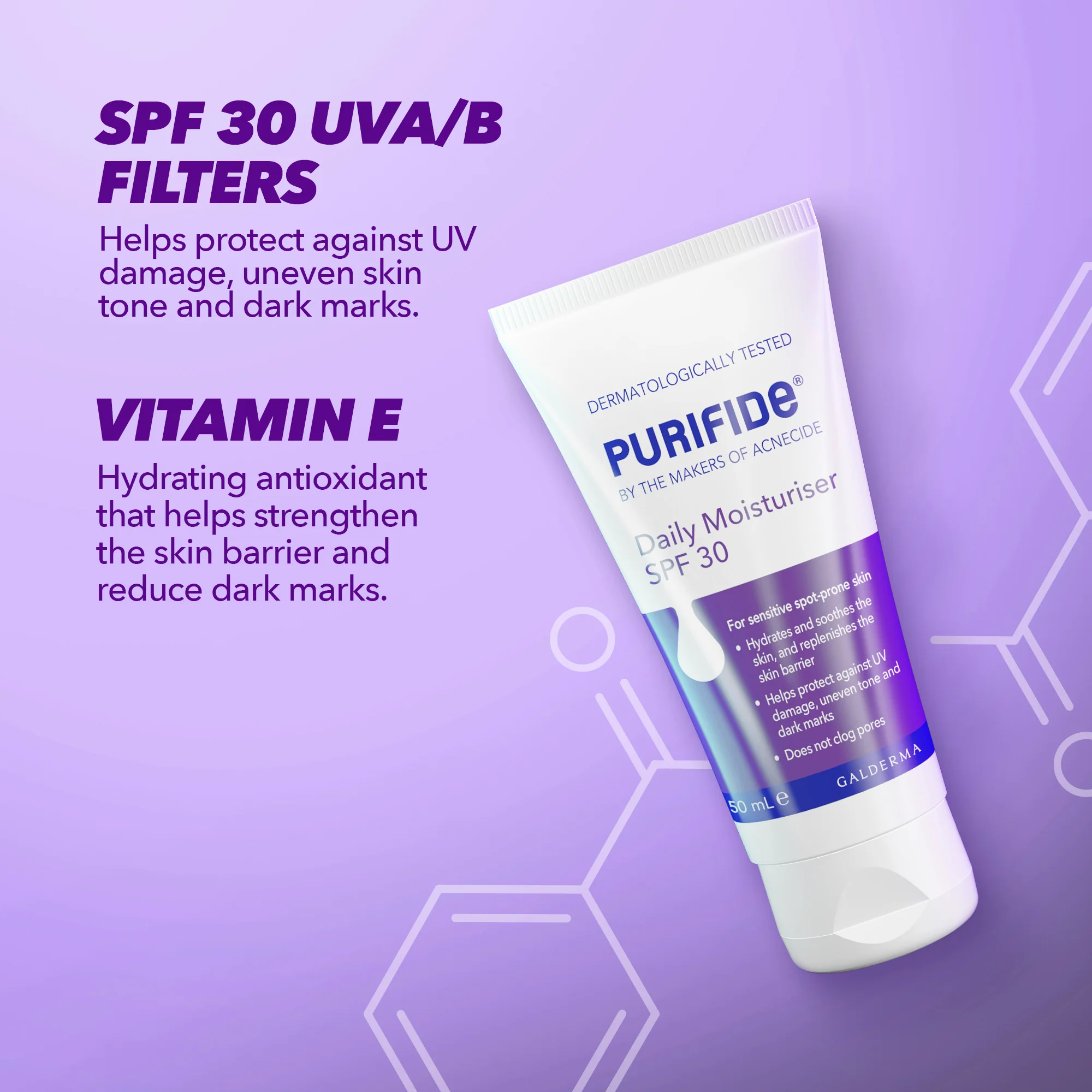 Purifide  Daily Moisturiser SPF50 - Image 4