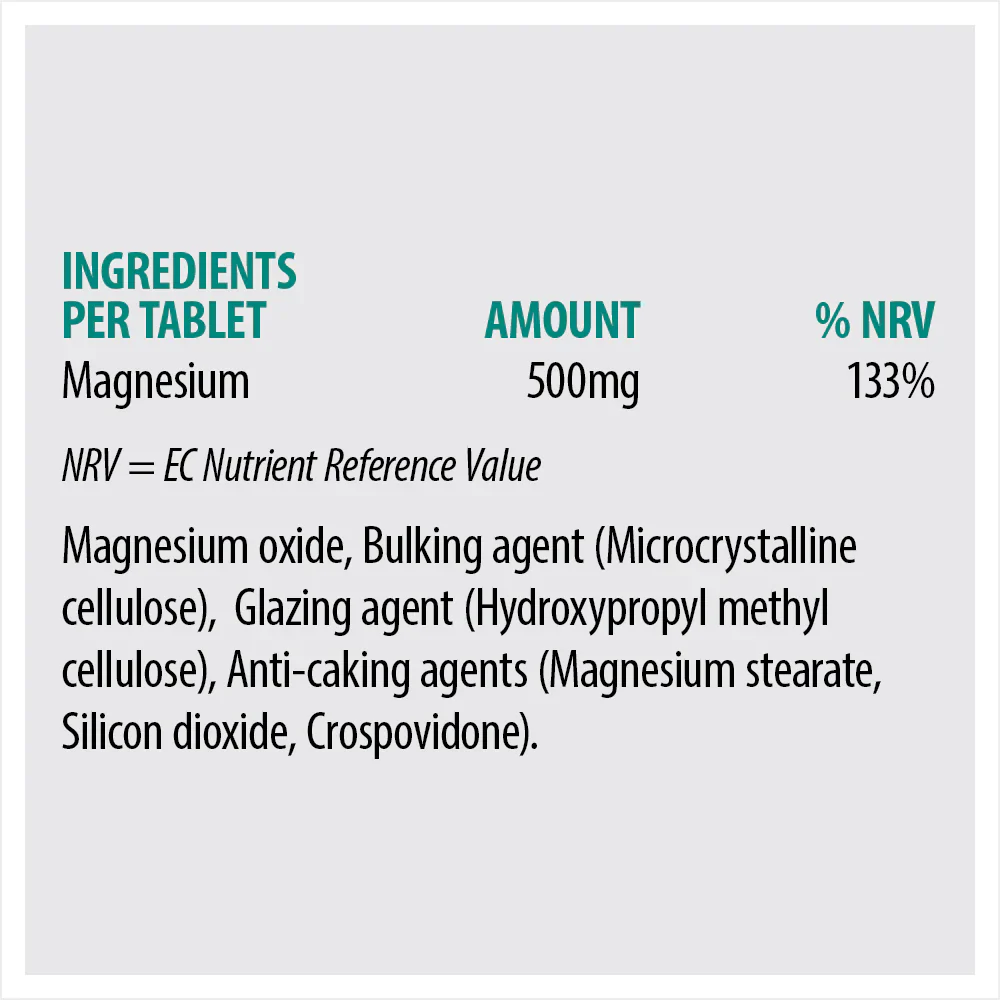 Sona Magnesium - 500mg Tablets 60 One A day Tablets - Image 2