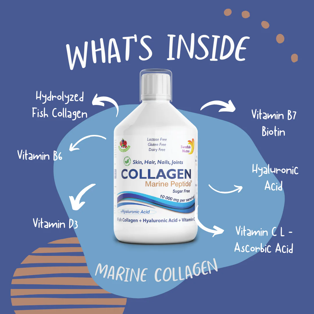 Swedish Nutra Marine Collagen 10,000mg 500ml | Liquid Collagen Ireland | Chemco Pharmacy - Image 2