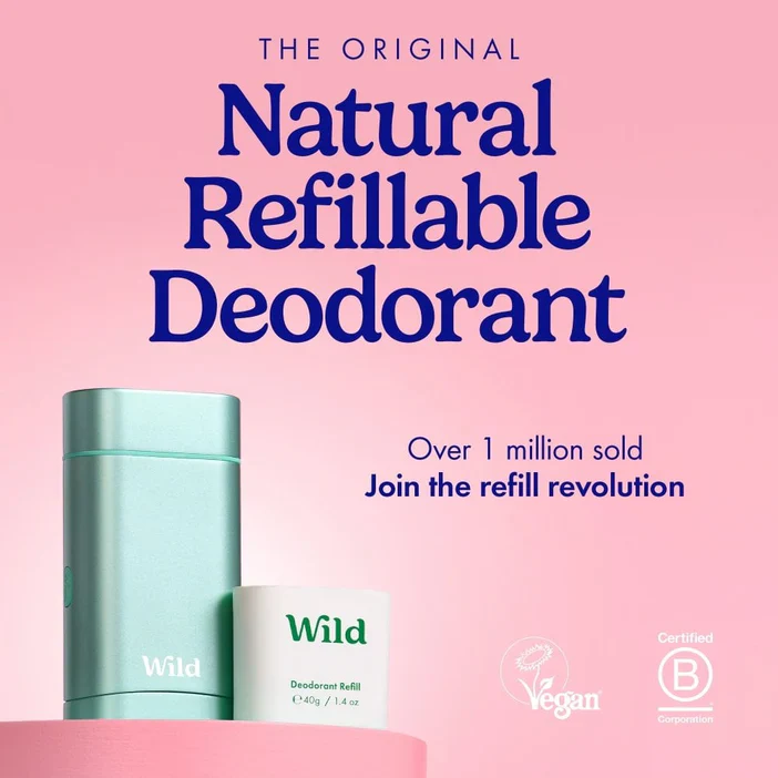 Wild Men's Cotton & Sea Salt Deodorant Refill 40g - Image 4