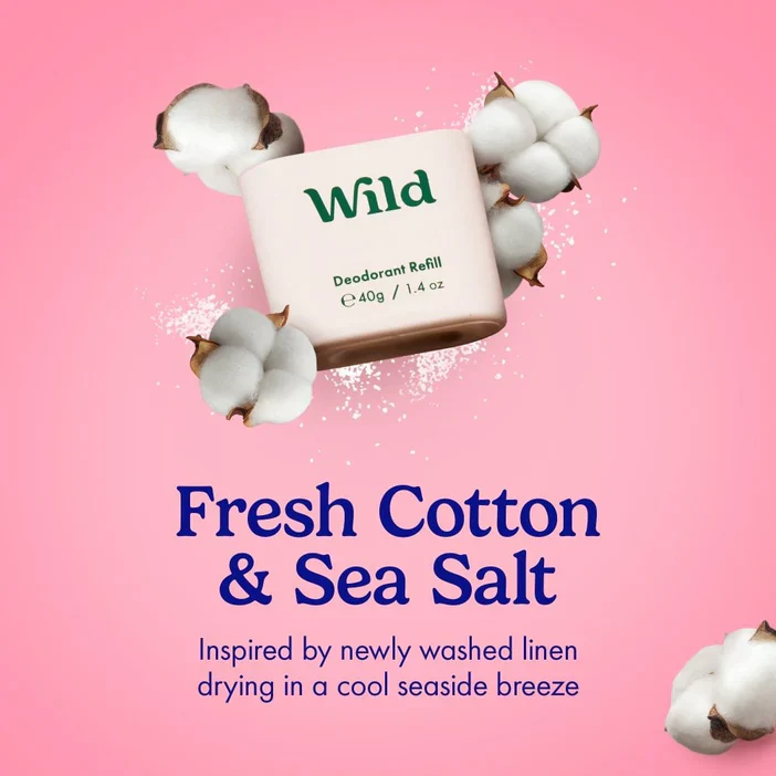 Wild Men's Cotton & Sea Salt Deodorant Starter Pack - Image 2