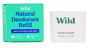 WILD NATURAL DEODORANT REFILL COTTON & SEAT SALT 40G - Image 3