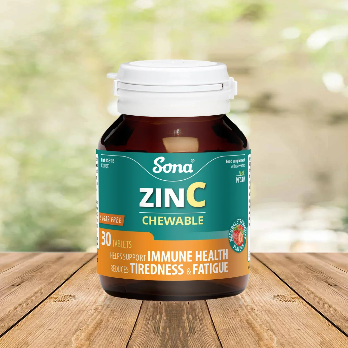 Sona Zinc & Vitamin C Chewable Tablets 30 Pack